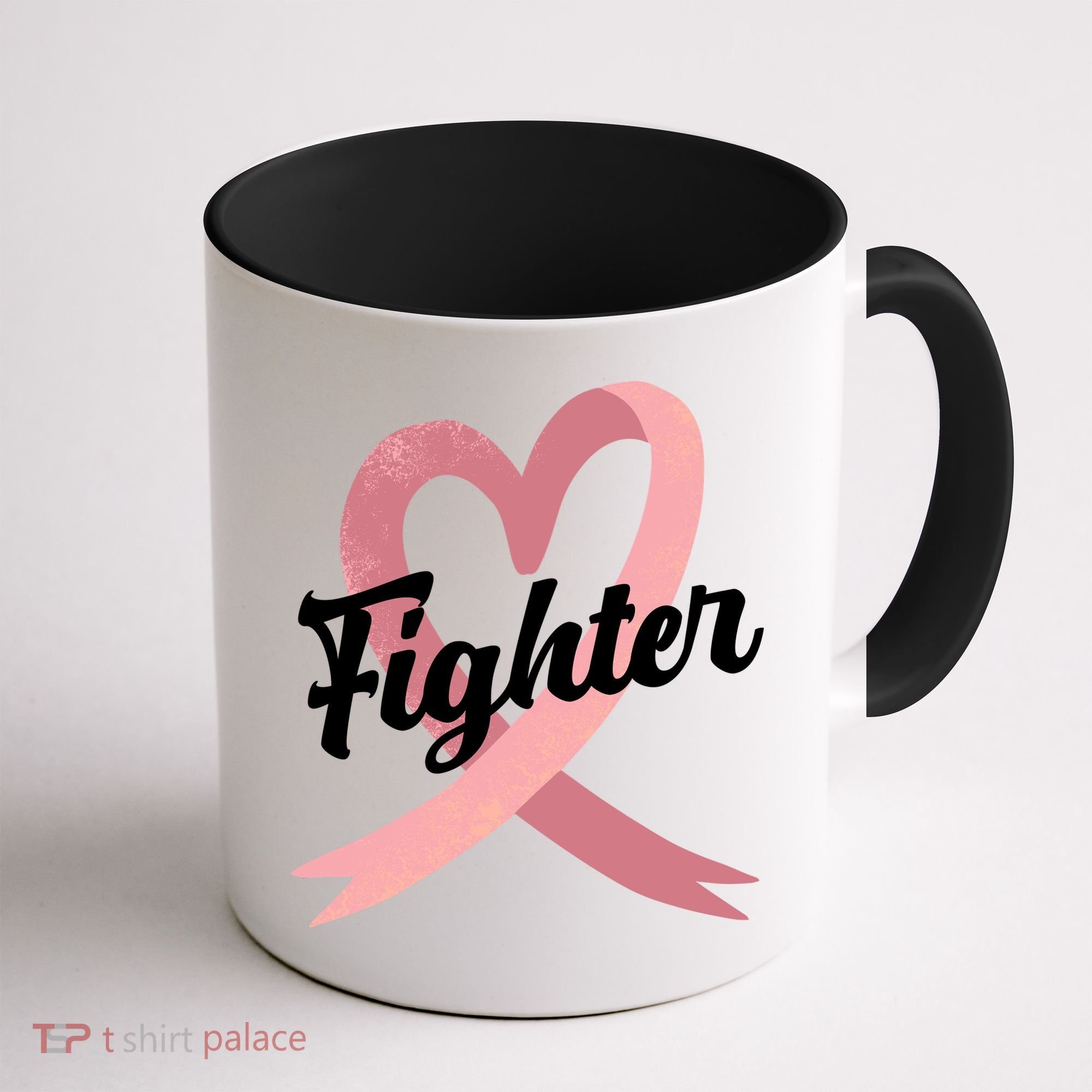 Fighter Breast Cancer Awareness Heart Coffee Mug