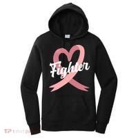 Fighter Breast Cancer Awareness Heart Women's Hoodie thumb 0