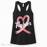 Fighter Breast Cancer Awareness Heart Women's Tank Top thumb 0