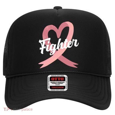 Fighter Breast Cancer Awareness Heart Hat