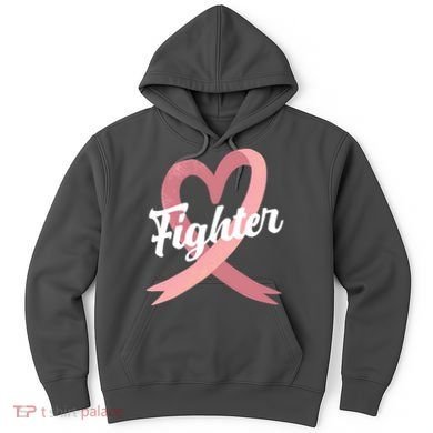 Fighter Breast Cancer Awareness Heart Hoodie