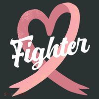 Fighter Breast Cancer Awareness Heart Coaster thumb 2