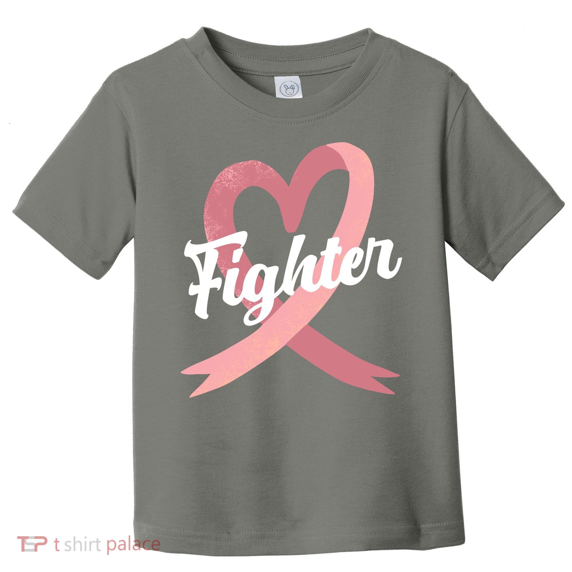 Fighter Breast Cancer Awareness Heart Toddler T-Shirt
