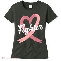 Fighter Breast Cancer Awareness Heart Women's T-Shirt thumb 0