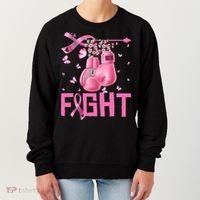 Fight Breast Cancer Awareness Boxing Gloves Warrior Women's Sweatshirt thumb 0