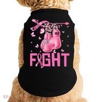 Fight Breast Cancer Awareness Boxing Gloves Warrior Doggie Tank thumb 0