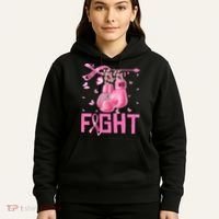 Fight Breast Cancer Awareness Boxing Gloves Warrior Hoodie thumb 5