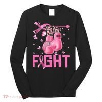 Fight Breast Cancer Awareness Boxing Gloves Warrior Long Sleeve Shirt thumb 0