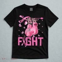 Fight Breast Cancer Awareness Boxing Gloves Warrior T-Shirt thumb 5