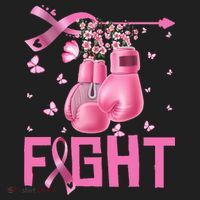Fight Breast Cancer Awareness Boxing Gloves Warrior Beanie thumb 2