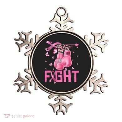 Fight Breast Cancer Awareness Boxing Gloves Warrior Ornament