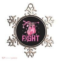 Fight Breast Cancer Awareness Boxing Gloves Warrior Ornament thumb 0