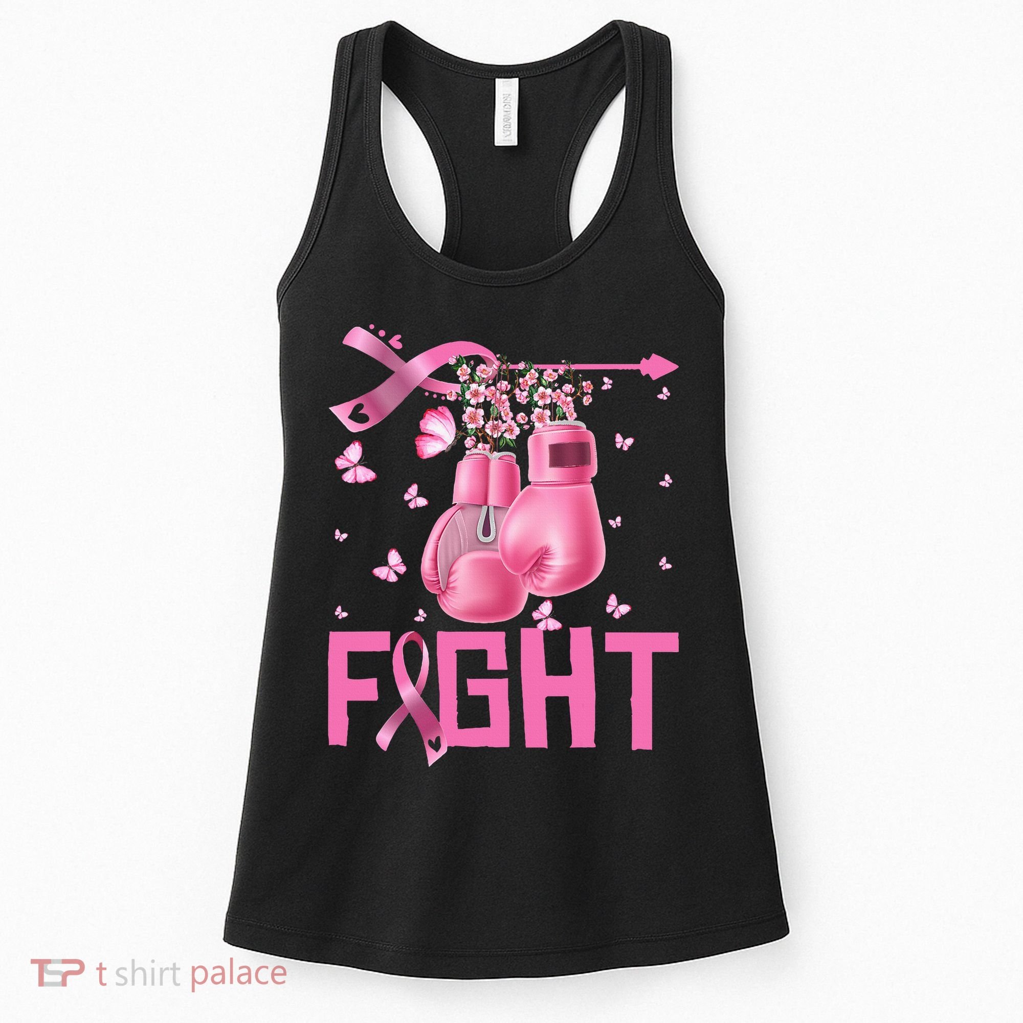 Fight Breast Cancer Awareness Boxing Gloves Warrior Women's Tank Top