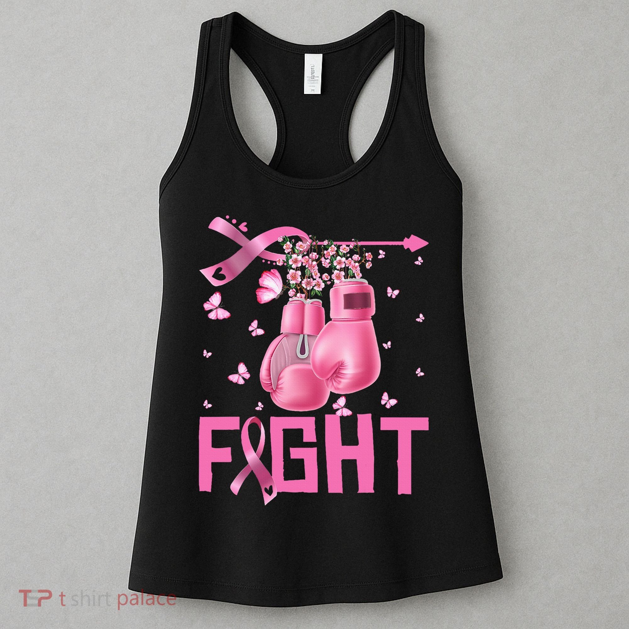 Fight Breast Cancer Awareness Boxing Gloves Warrior Women's Tank Top