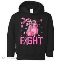 Fight Breast Cancer Awareness Boxing Gloves Warrior Toddler Hoodie thumb 0