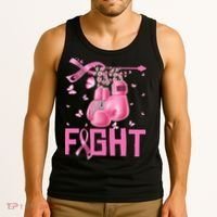 Fight Breast Cancer Awareness Boxing Gloves Warrior Tank Top thumb 3