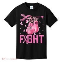 Fight Breast Cancer Awareness Boxing Gloves Warrior Kids T-Shirt thumb 0