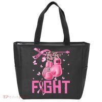 Fight Breast Cancer Awareness Boxing Gloves Warrior Tote Bag thumb 0