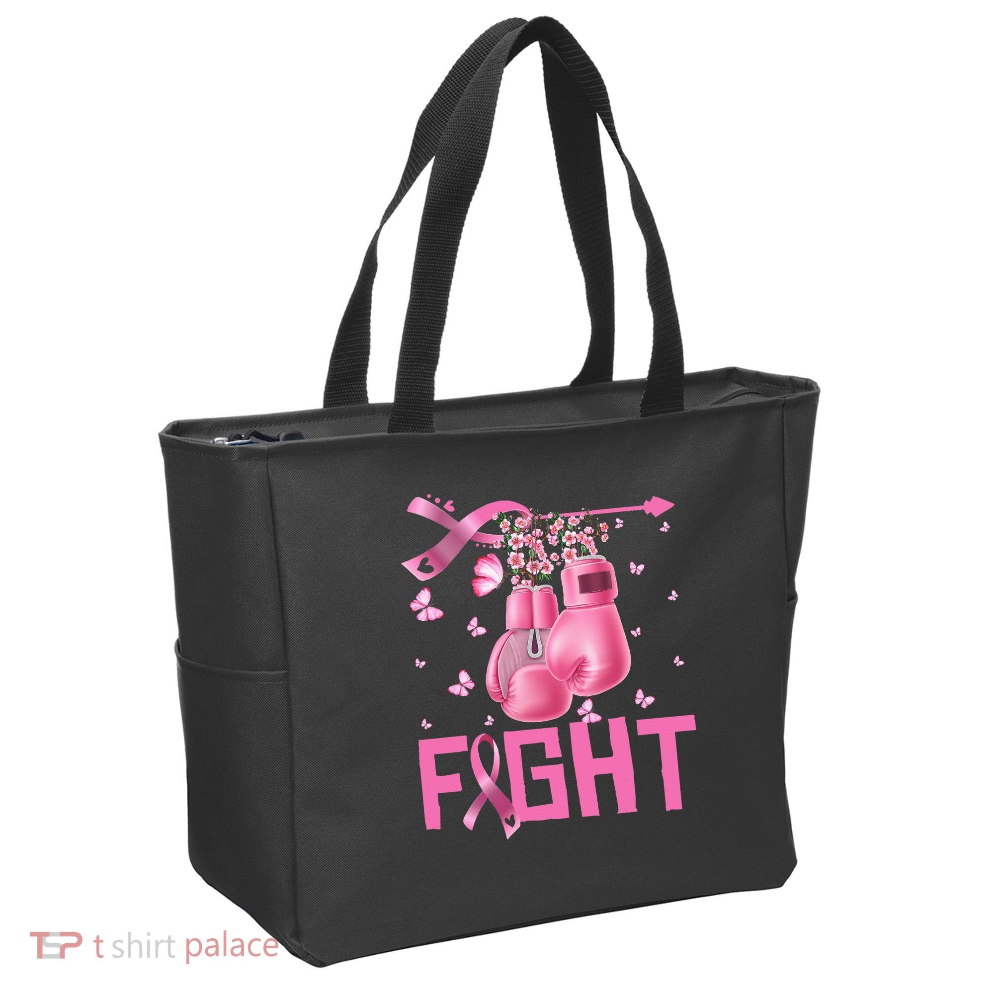 Fight Breast Cancer Awareness Boxing Gloves Warrior Tote Bag