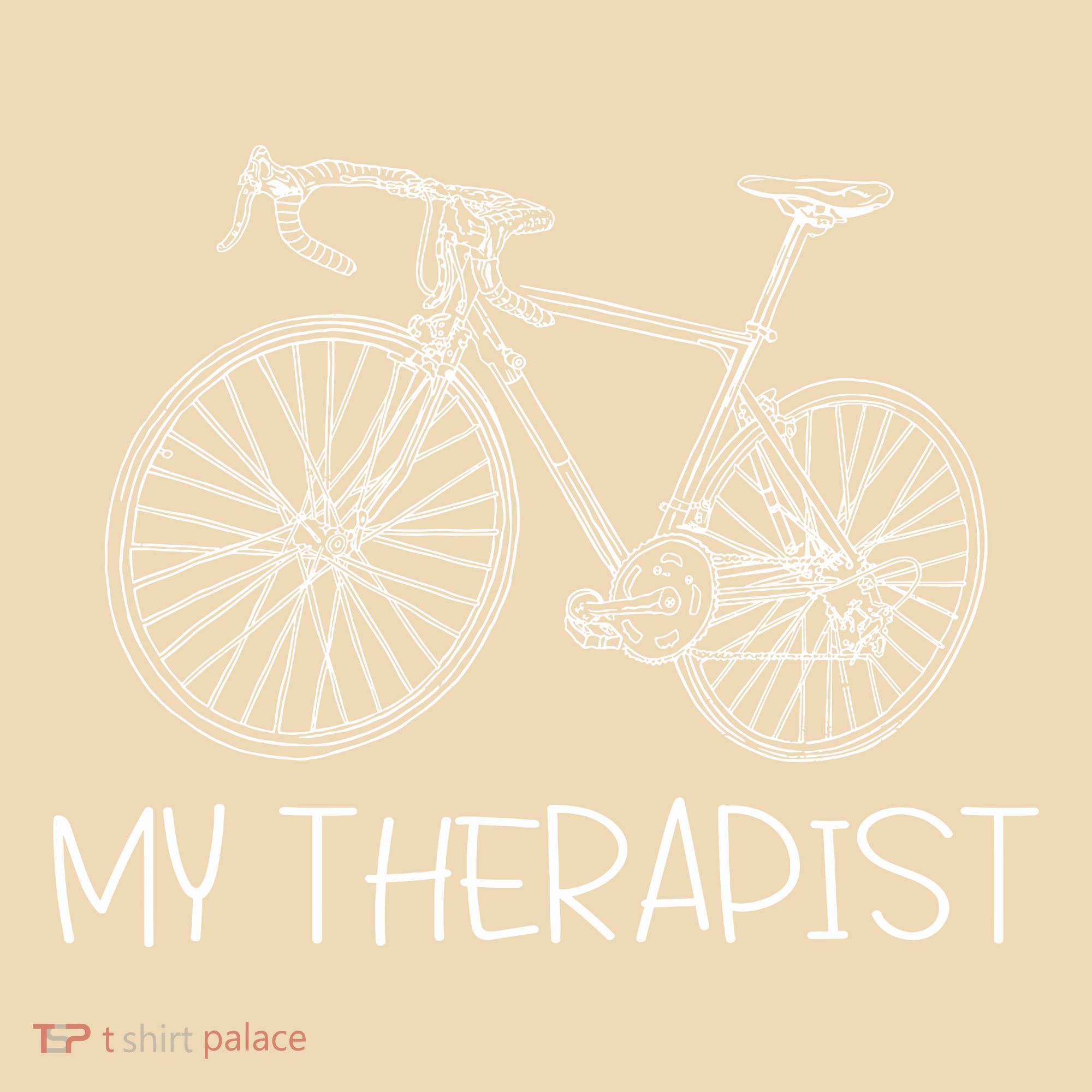 Funny Bicycle Cyclist Road Bike My Therapis Tote Bag
