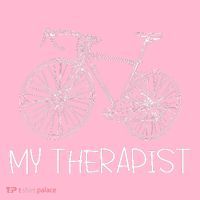 Funny Bicycle Cyclist Road Bike My Therapis Coaster thumb 2