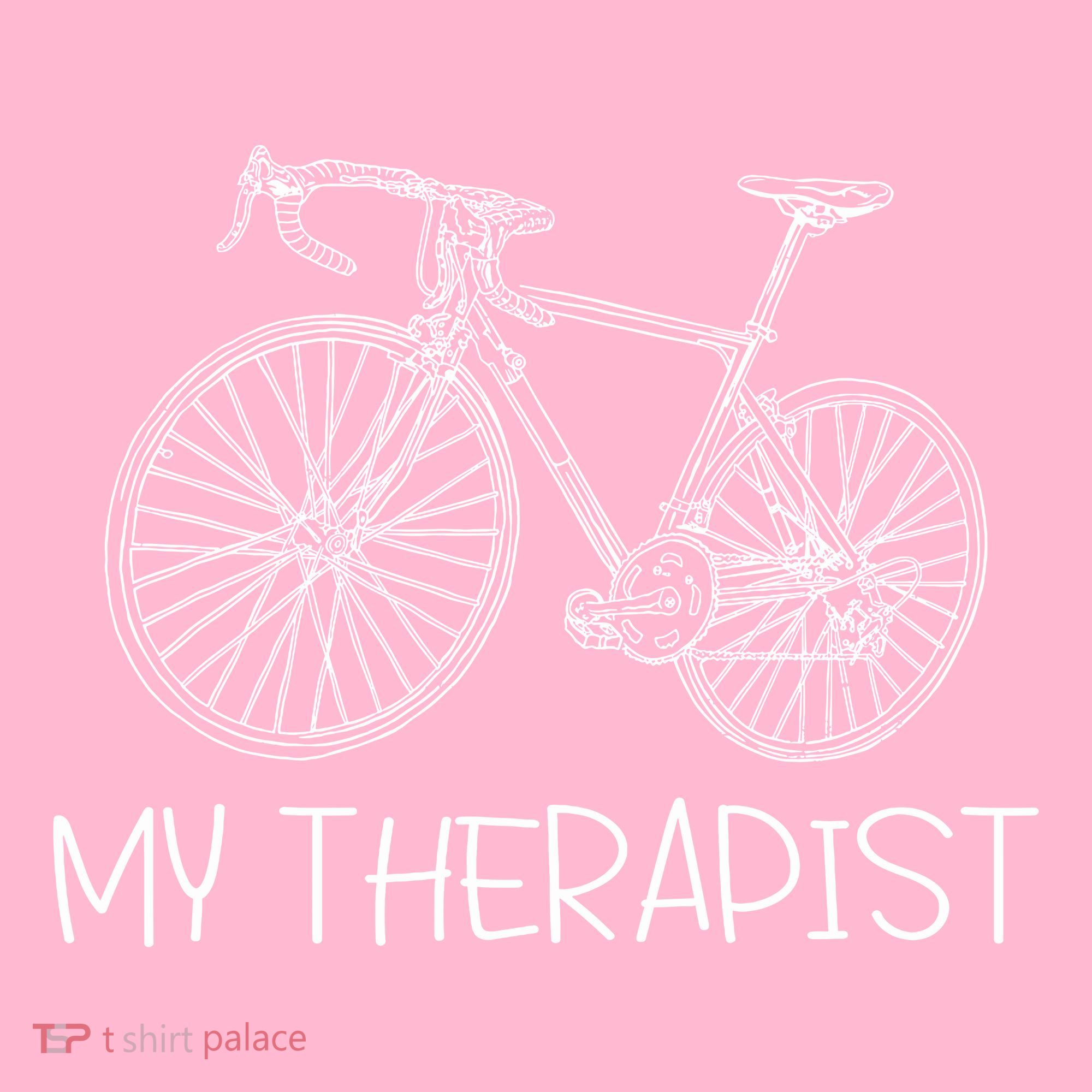 Funny Bicycle Cyclist Road Bike My Therapis Coaster