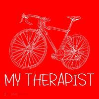 Funny Bicycle Cyclist Road Bike My Therapis Santa Hat thumb 1