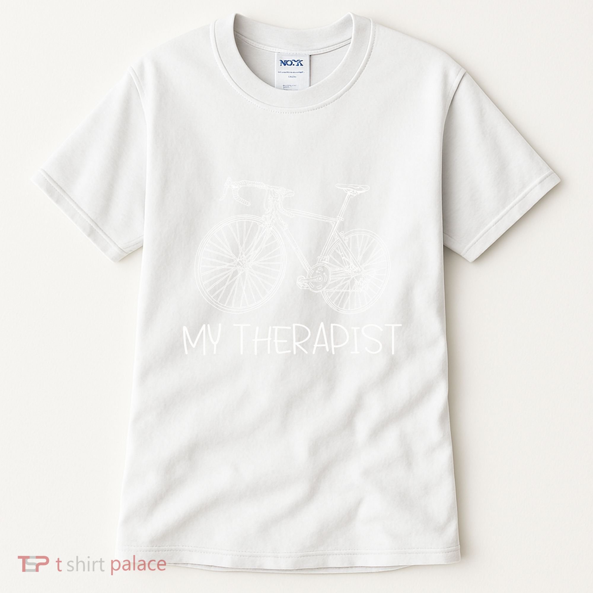 Funny Bicycle Cyclist Road Bike My Therapis Tall T-Shirt