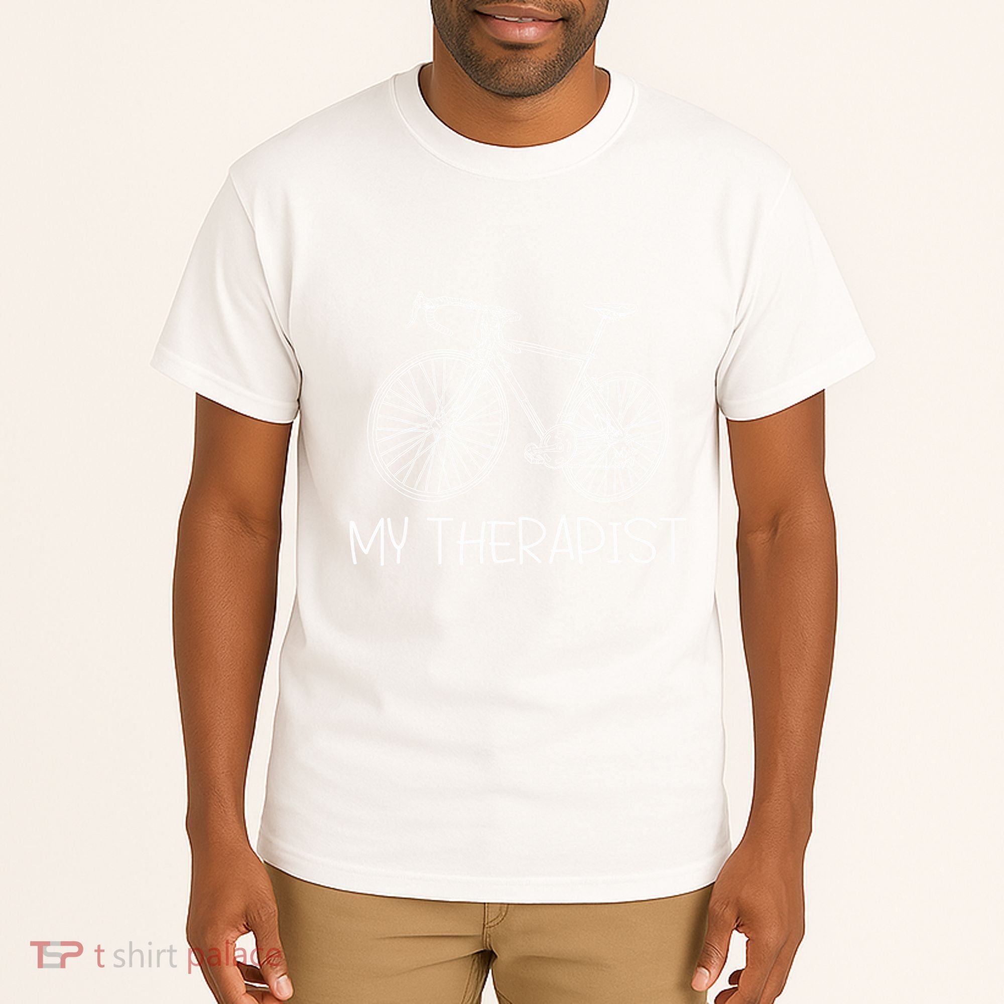 Funny Bicycle Cyclist Road Bike My Therapis Tall T-Shirt