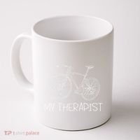 Funny Bicycle Cyclist Road Bike My Therapis Coffee Mug thumb 0