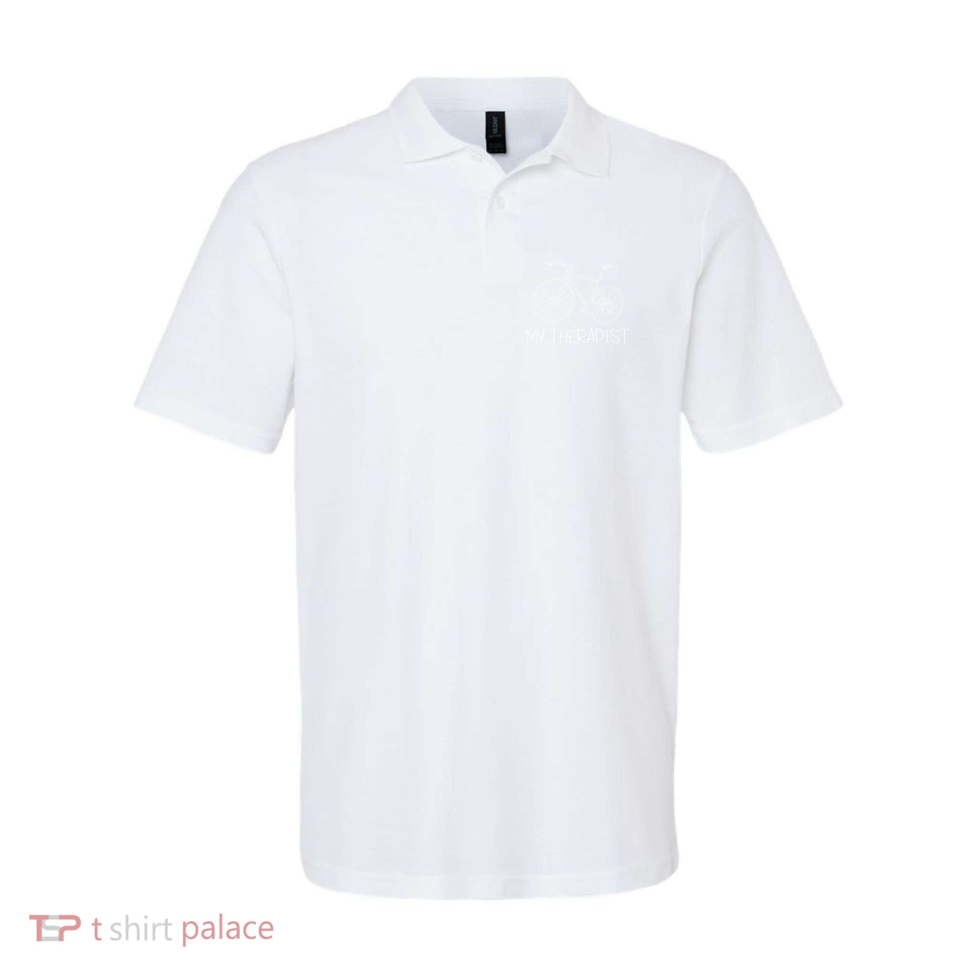Funny Bicycle Cyclist Road Bike My Therapis Polo