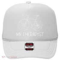 Funny Bicycle Cyclist Road Bike My Therapis Hat thumb 0