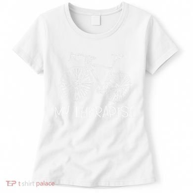 Funny Bicycle Cyclist Road Bike My Therapis Women's T-Shirt