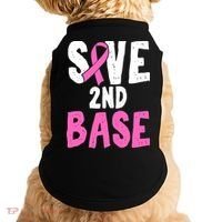 Funny Breast Cancer Awareness Month Save Second 2nd Base Doggie Tank thumb 0