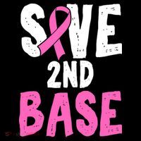 Funny Breast Cancer Awareness Month Save Second 2nd Base Hoodie thumb 7