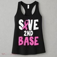 Funny Breast Cancer Awareness Month Save Second 2nd Base Women's Tank Top thumb 3