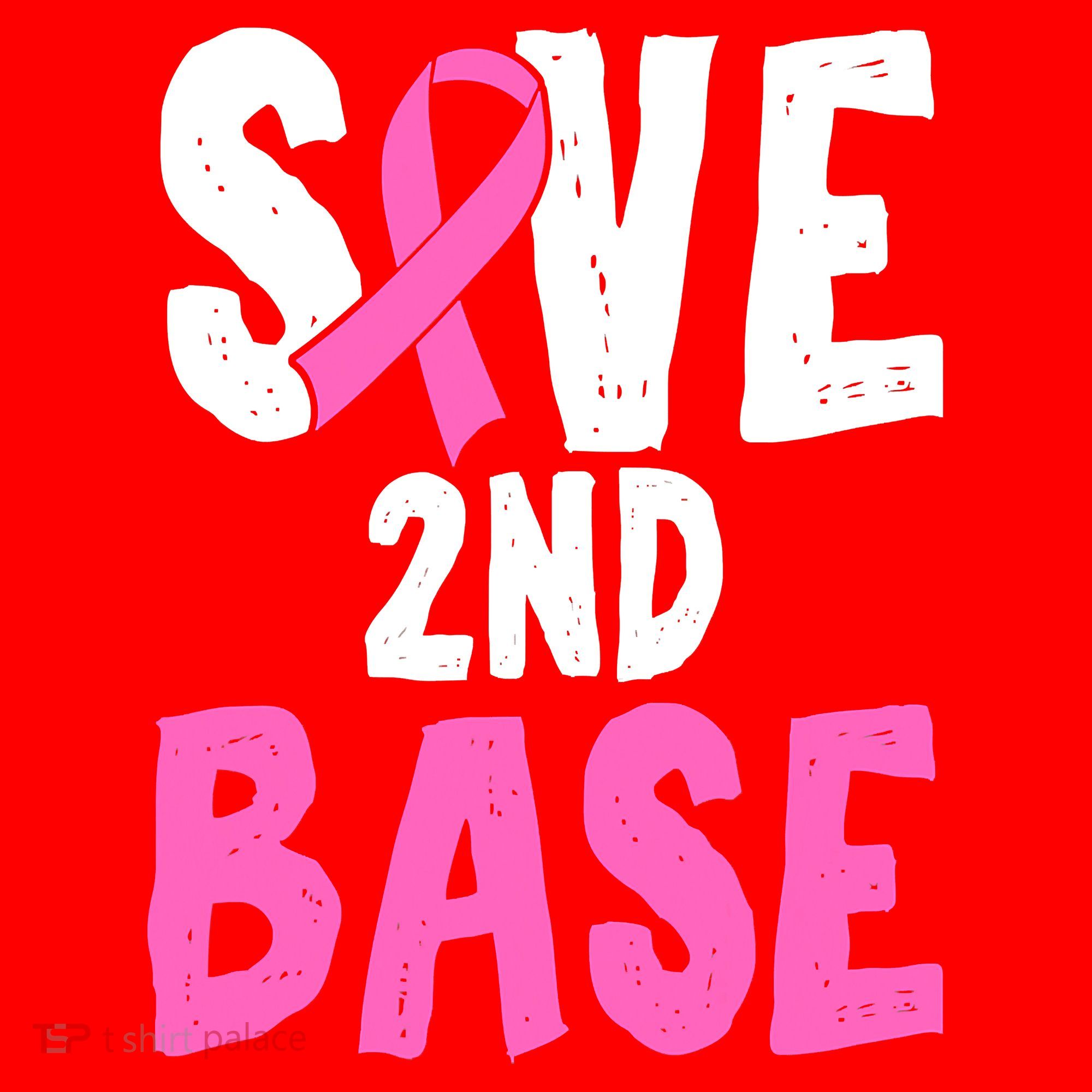 Funny Breast Cancer Awareness Month Save Second 2nd Base Santa Hat