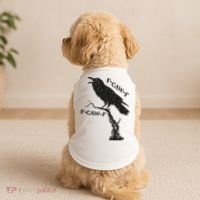 F-Caw-F Black Crow Pun Funny Bird Cawing Grunge Doggie Tank thumb 2