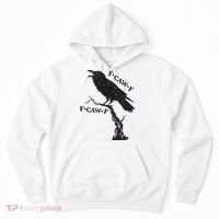 F-Caw-F Black Crow Pun Funny Bird Cawing Grunge Hoodie thumb 0