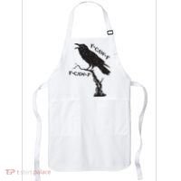 F-Caw-F Black Crow Pun Funny Bird Cawing Grunge Apron thumb 0