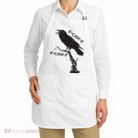 F-Caw-F Black Crow Pun Funny Bird Cawing Grunge Apron thumb 2