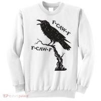 F-Caw-F Black Crow Pun Funny Bird Cawing Grunge Sweatshirt thumb 0