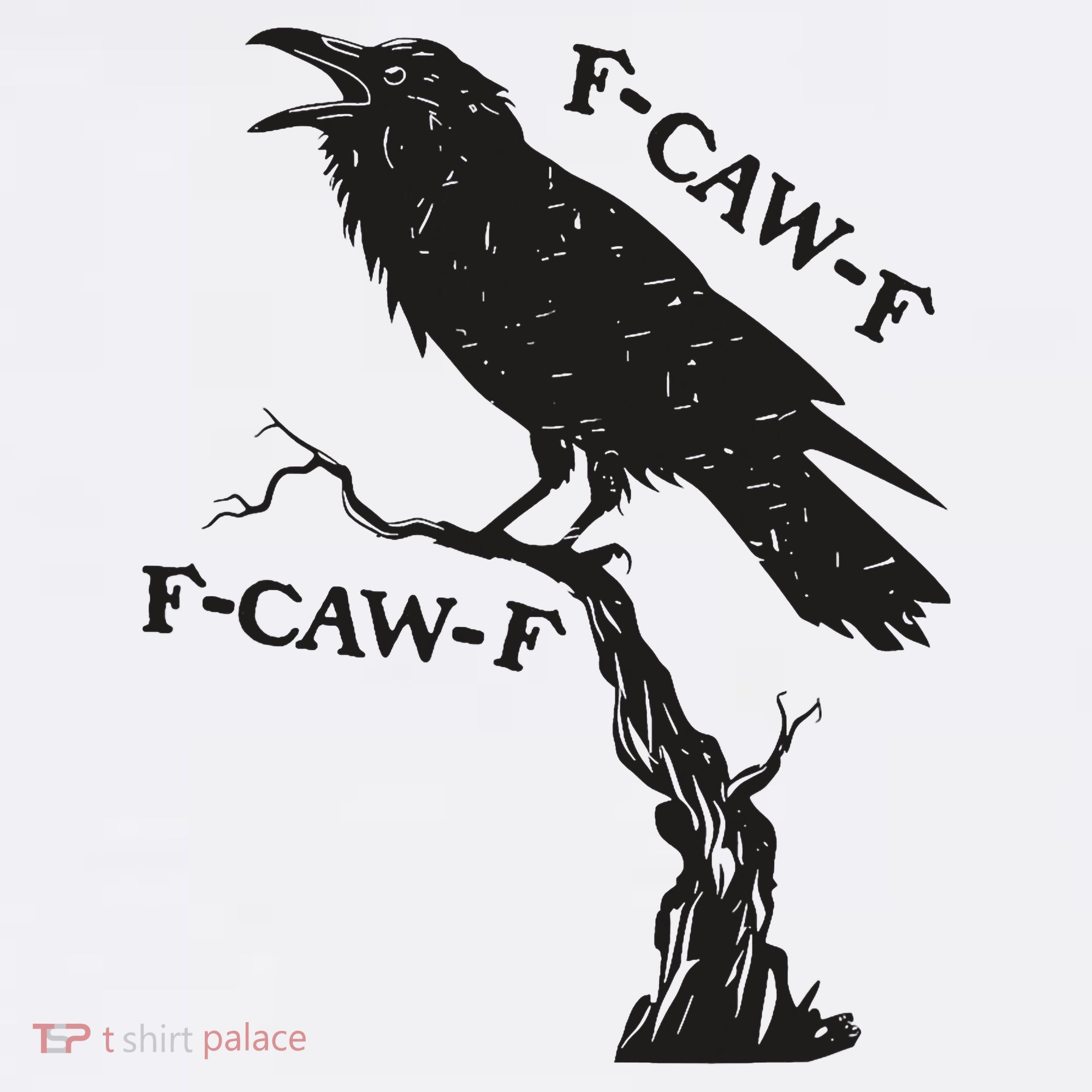 F-Caw-F Black Crow Pun Funny Bird Cawing Grunge Women's Hoodie