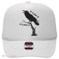 F-Caw-F Black Crow Pun Funny Bird Cawing Grunge Hat thumb 0