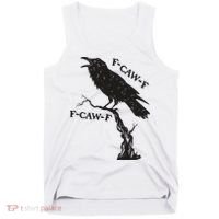 F-Caw-F Black Crow Pun Funny Bird Cawing Grunge Tank Top thumb 0