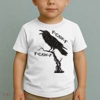 F-Caw-F Black Crow Pun Funny Bird Cawing Grunge Toddler T-Shirt thumb 2