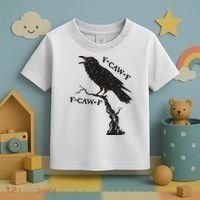 F-Caw-F Black Crow Pun Funny Bird Cawing Grunge Toddler T-Shirt thumb 3