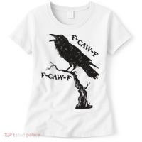 F-Caw-F Black Crow Pun Funny Bird Cawing Grunge Women's T-Shirt thumb 0