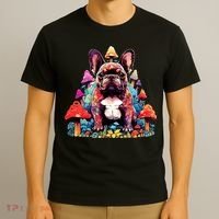 French Bulldog Colorful Pop Art Mushroom Dog Lover T-Shirt thumb 3