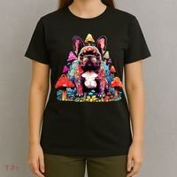 French Bulldog Colorful Pop Art Mushroom Dog Lover T-Shirt thumb 4